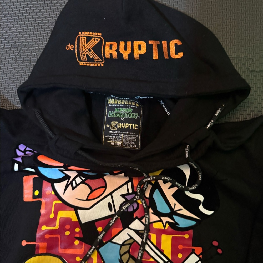 Black Performance Jacket With Cartoon Graphic - image 5